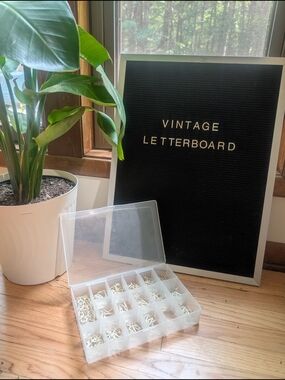 Vintage Felt Letter Board with Complete Letter Set